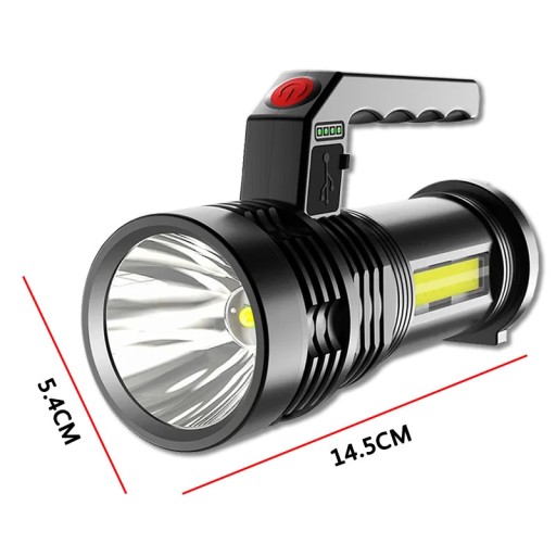 LATARKA SZPERACZ AKUMULATOROWA T6 LEDCOB USB SOLAR