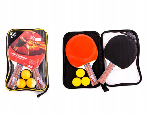 PALETKI DO TENISA PING PONG PIŁECZKI ZESTAW ETUI
