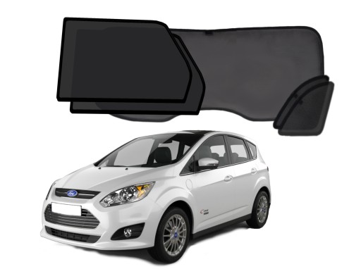 Специальные солнцезащитные козырьки для Ford Focus C-Max II 2, установлены.