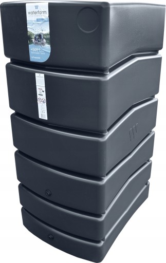 Zbiornik na wodę - deszczówkę Tower Stone - 500 L, Antracytowy