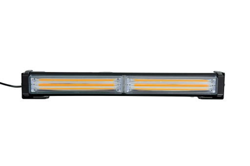 BELKA OSTRZEGAWCZA JEDNOSTRONNA POMARAŃCZOWA KOGUT STROBO LED 30CM 12V 24V