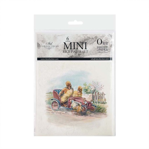 ITD RICE PAPER SET RSM067 винтажные куры, зайцы, цыплята