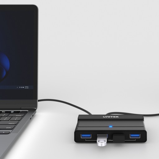 KVM-переключатель Unitek H1310A, 4 порта USB, 5 Гбит/с, активный