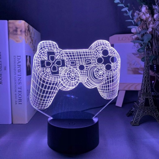 Настольная лампа Статуя Led Pad Контроллер PS Playstation Ваша надпись