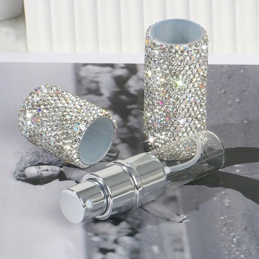 5ml 10ml Portable Perfume Spray Bottle Rhinestone Inlaid Refillable