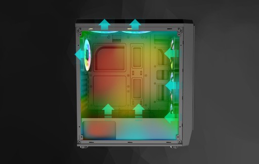 Компьютерный корпус DARKFLASH Water Square 5 Black ATX