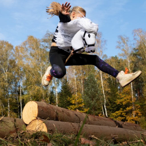 HOBBY HORSE SKIPPI A3 KOŃ NA KIJU CZARNY + KANTAR