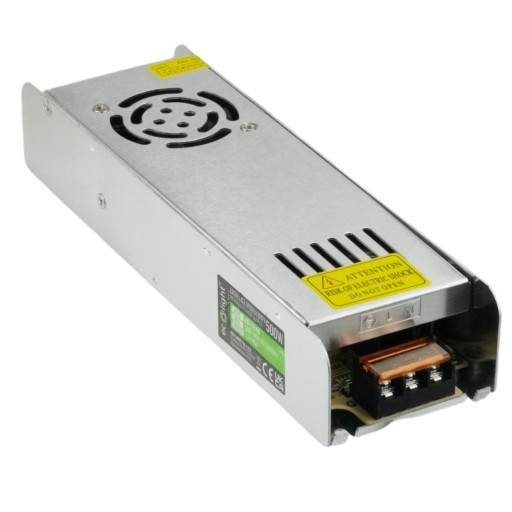 ZASILACZ LED 500W 12V TRANSFORMATOR MODUŁOWY SLIM 40A IP20 DO TAŚM OPRAW