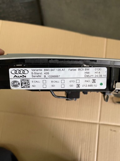 AUDI A4 B9 ФАРА 8W0947135AT 17R