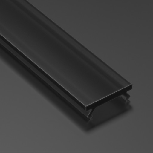 Klosz SLIM PMMA Czarny 8-9mm 1 metr na profil aluminiowy 12mm X do taśm LED
