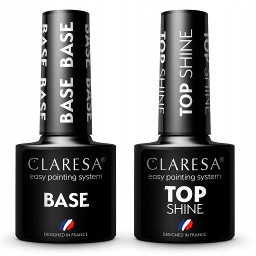 2x лака CLARESA HYBRID BASE + TOP SHINE