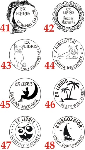 КРУГЛАЯ ПЕЧАТЬ EX LIBRIS ПЕЧАТЬ 5 СМ