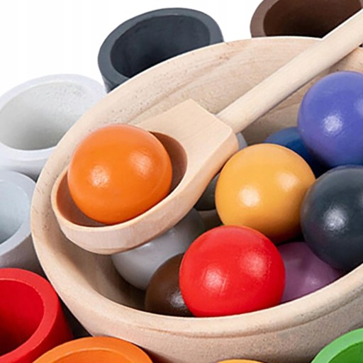 Piłki w kubkach Montessori Sortowanie i liczenie