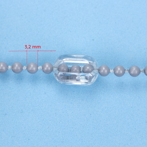 Соединитель цепи, прозрачный, 3,2/4,5 мм