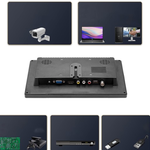 АВТОМОБИЛЬНЫЙ МОНИТОР 10,1-дюймовый HD 1080P HDMI,VGA,AV1,AV2 КОМПЬЮТЕРНЫЙ МОНИТОР