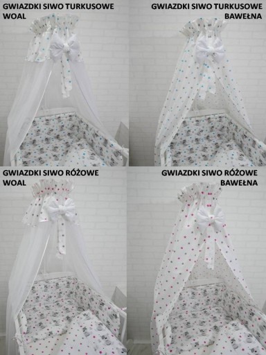 baldachim do łóżeczka woal/bawełna PRODUCENT
