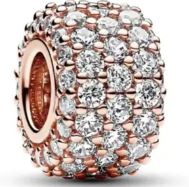 Lśniący charms wysadzany kamieniami cyrkoniami rose gold złoty srebro 925