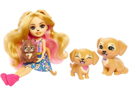HHB85 LALKA GERIKA + RODZINA PIESKI GOLDEN RETRIEVER OPIS