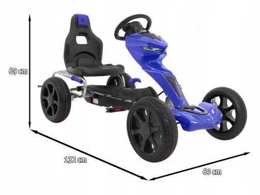 БОЛЬШОЙ АВТОМОБИЛЬ GOKART ВЕСОМ ДО 50 КГ 4-10 ЛЕТ ТОРМОЗНЫЕ КОЛЕСА EVA