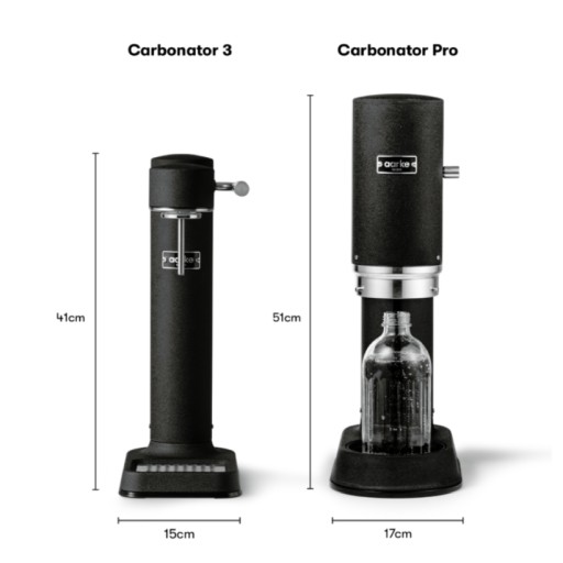 AARKE CARBONATOR PRO ВОДОНАСЫТИТЕЛЬ МАТОВЫЙ ЧЕРНЫЙ + СТЕКЛЯННАЯ БУТЫЛКА