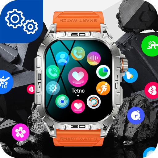 МУЖСКИЕ СМАРТЧАСЫ ЗВОНКИ SPORTS PULSE СЕРЕБРЯНЫЕ AMOLED ПОЛЬСКОЕ МЕНЮ