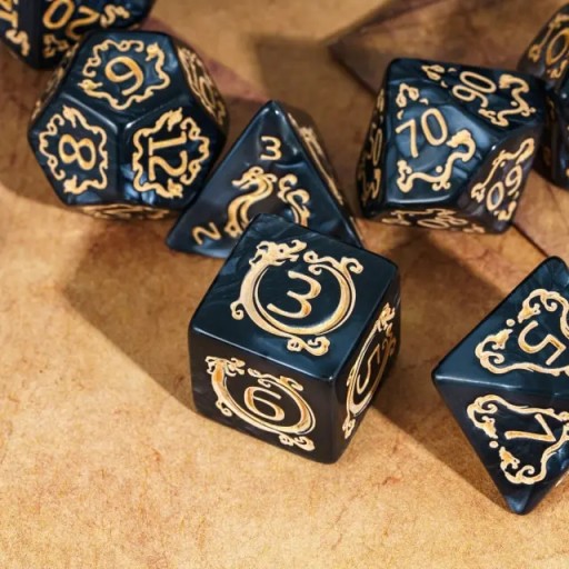Крепость Дракона набор 7 костей RPG