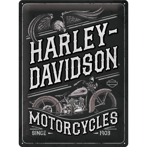 Вывеска HARLEY-DAVIDSON, листовой металл, 30x40