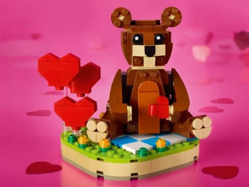 LEGO 40462 МЕДВЕДЬ ПОДАРОК ​​НА ДЕНЬ ВАЛЕНТИНА РОЗЫ ЦВЕТЫ НОВИНКА