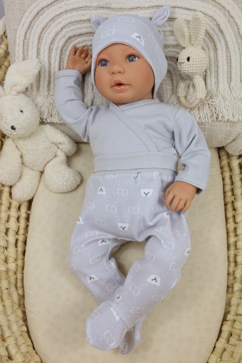 PÓŁŚPIOCHY BEZUCISKOWE r.68 GREY BABY BEAR /51/
