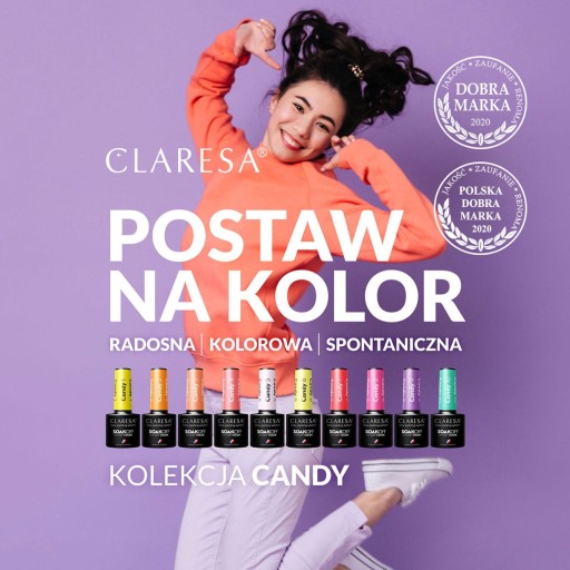 Claresa Lakier hybrydowy do paznokci CANDY 2 5g