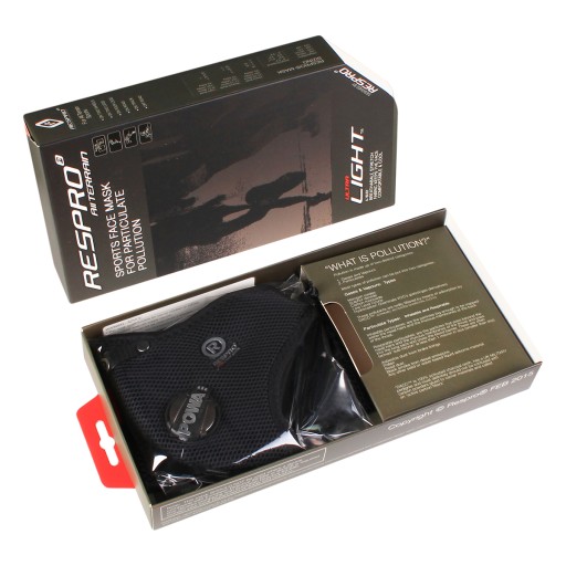 Маска антисмоговая и противоаллергическая Respro черная Ultralight Allergy Sport S