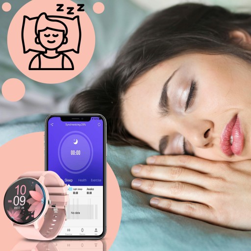 SMARTWATCH ZEGAREK DAMSKI WODOODPORNY IPS WYŚWIETLACZ PL APLIKACJA SPORT