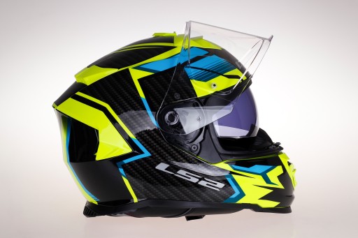 Kask motocyklowy LS2 FF800 STORM II Tracker fluo PINLOCK blenda ECE 22.06