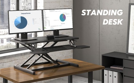 STOLIK POD LAPTOPA ROZKŁADANY 2 POZIOMY CZARNY 91C