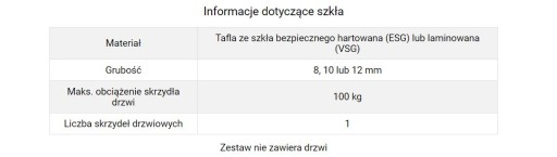 G100 Система для раздвижных стеклянных дверей. 210 см