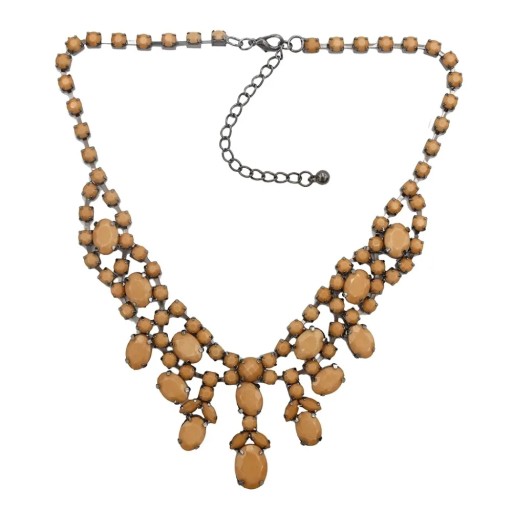 Fashion Red Green Coffee Resin Beaded Statement Necklaces for Women Bohemia