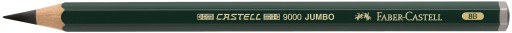 FABER CASTELL THICK графитовый деревянный карандаш для рисования 9000 Jumbo 8B