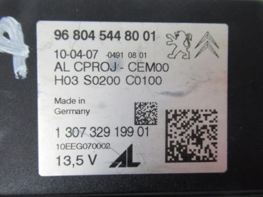 Peugeot 308 Light Module 968045448001