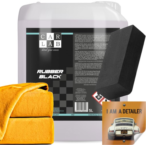 CARLAB RUBBER BLACK 5L - DRESSING DO OPON I PLASTIKÓW ZEWNĘTRZNYCH AUTA