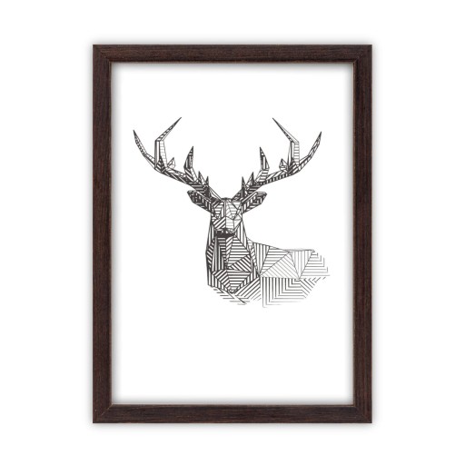 Деревянная фоторамка коричневая Классика 21x30