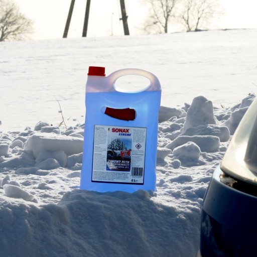 ZIMOWY PŁYN DO SPRYSKIWACZY SONAX XTREME 4L + SKROBACZKA SZCZOTKA DO ŚNIEGU