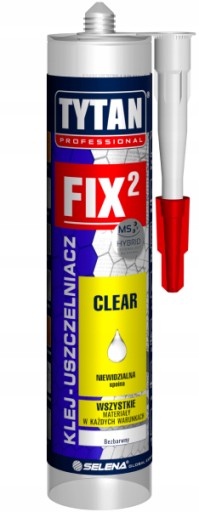 Tytan Professional FIX2 CLEAR Монтажный клей-герметик 290 мл, бесцветный