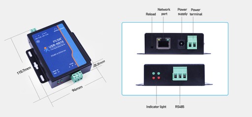 Преобразователь RS485 в Ethernet USR N510-H7-4