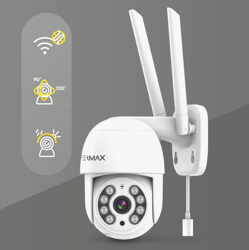 БЕСПРОВОДНАЯ УМНАЯ НАРУЖНАЯ IP-КАМЕРА WIFI FULL HD 2 МП НОЧНОЙ РЕЖИМ ЗУМ
