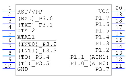 Программируемый микропроцессор Atmel AT89C2051 24PU