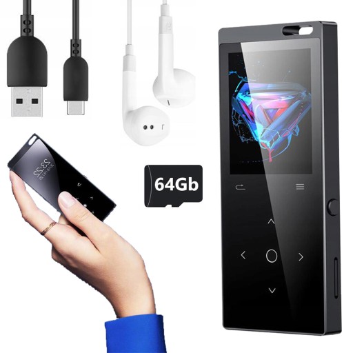 MP4 WALKMAN PLAYER BLUETOOTH 64 ГБ ЖК-дисплей С НАУШНИКАМИ