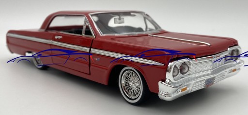 Chevrolet Impala красный 1964 1:24 Motormax 73259