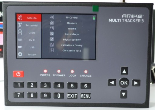 Измеритель сигнала для настройки ТВ-антенны DVB-T2 SAT DVB-S2 DVB-C Amiko Combo