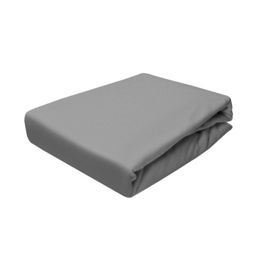 Простыня на резинке 100х200 100 хлопок JERSEY Thick Polish Graphite
