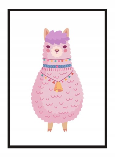 OBRAZ PLAKAT W RAMIE 33x43 cm Alpaka PD322